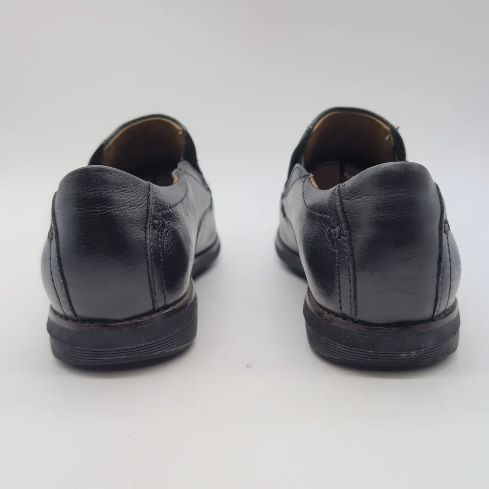 De Larentis American Classic Sz 8.5 Men's Black Leather Slip-On Shoes